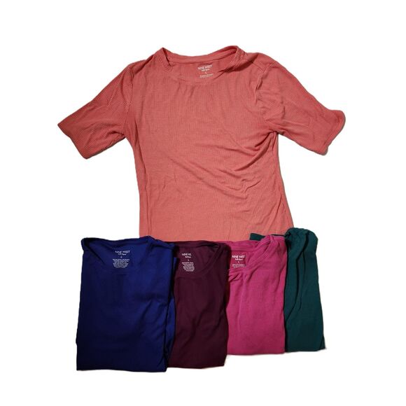 Nine West Soft Spun T-Shirts – Women’s Large – Lot of 5 Short Sleeve Basics - Picture 1 of 5